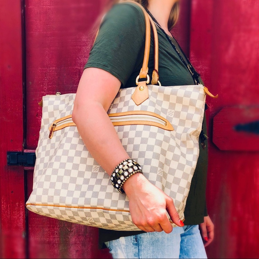 Authentic Saleya GM Damier Azur Louis Vuitton